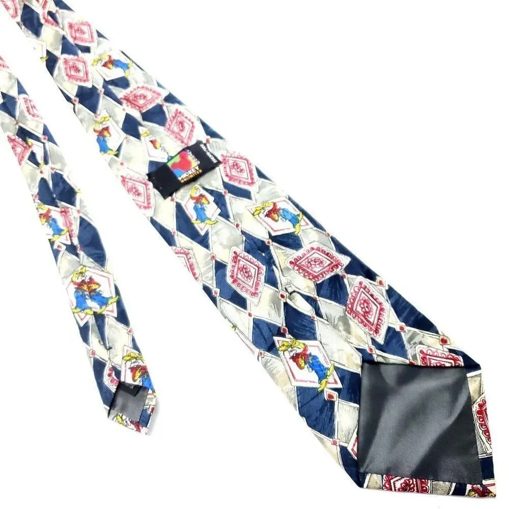 Mickey Unlimited Multi Colored Goofy Polyester Tie Woven Geometric Graphic‎